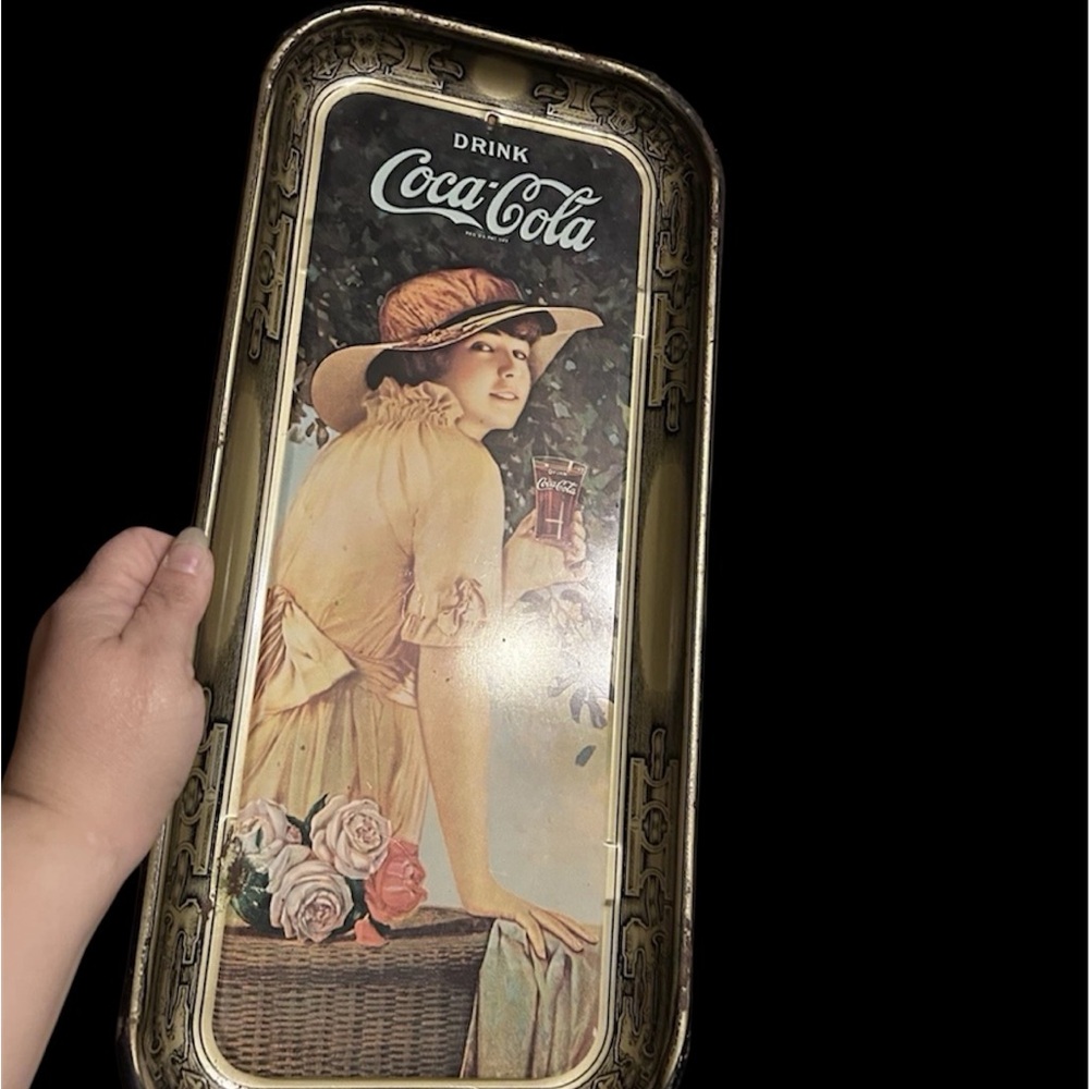 Coca-Cola Decorative Tray with Vintage Art